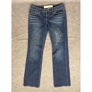 Ann‎ Taylor LOFT Slim Bootcut Jeans Womens 6 Dark Wash Denim Stretch Pants